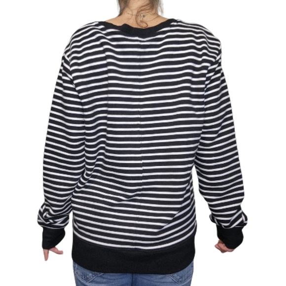 A New Day Black and White Striped Sweatshirt - Picture 4 of 10
